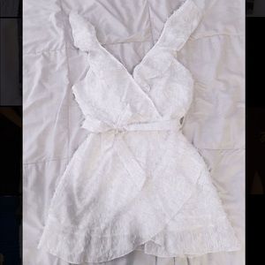 Amazon White Ruffle Dress